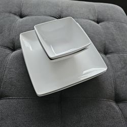 Two Plates & Bowls 