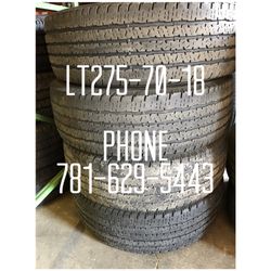 Used Tire For Sale LT275/70/18 $250 All Four installed