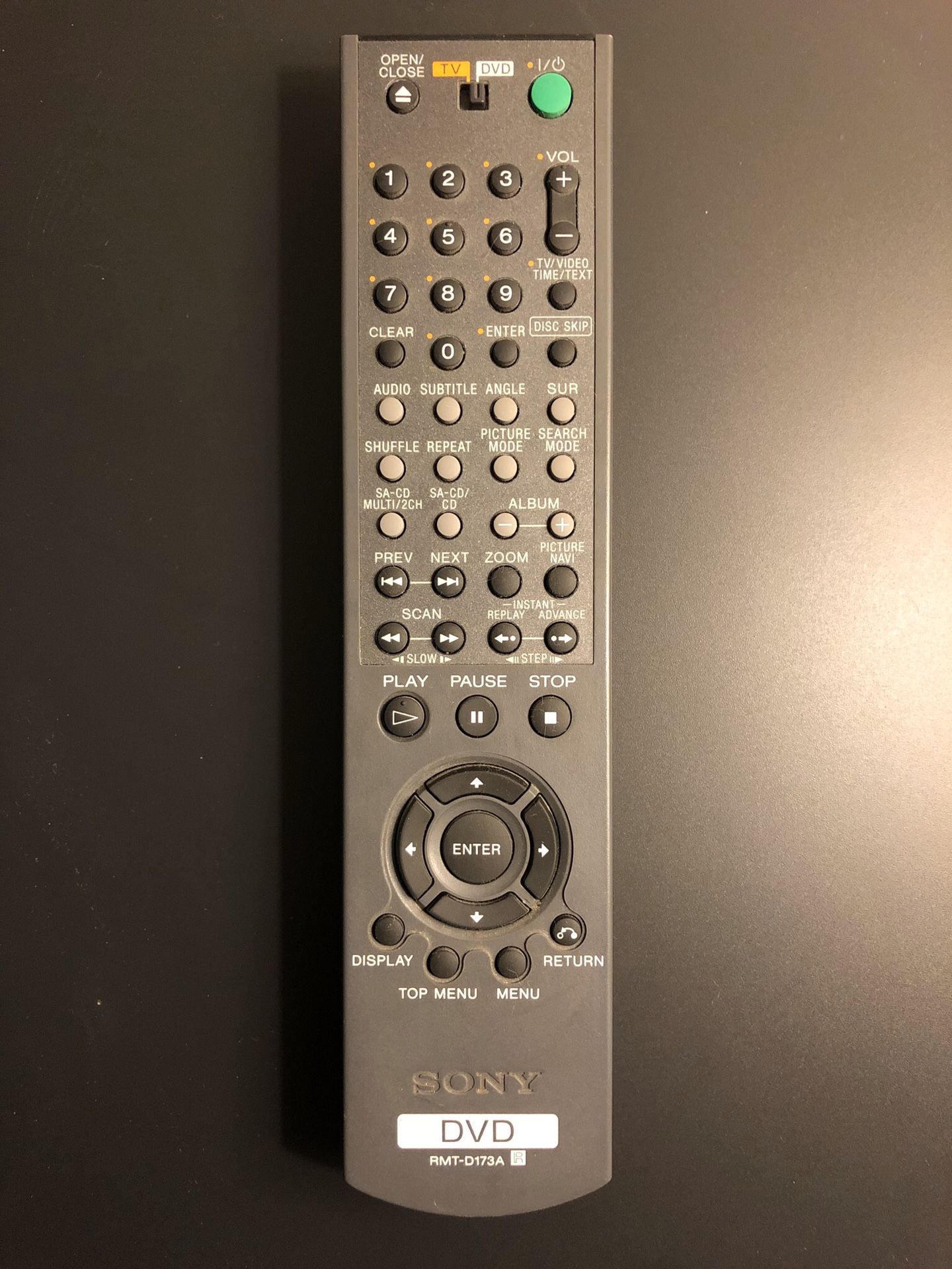 Sony DVD TV Remote RMT-173A