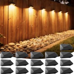 Solar Fence Lights Outdoor, 16 Pack