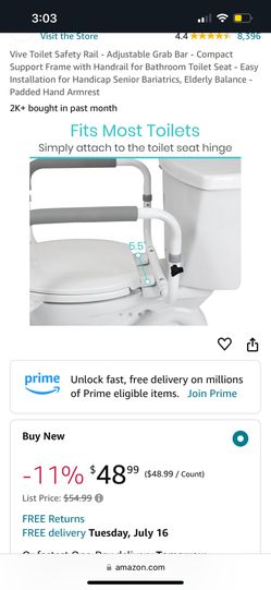 VIVE Compact Toilet Rail 