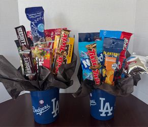 Dodger cups with candy goodies. Great gift