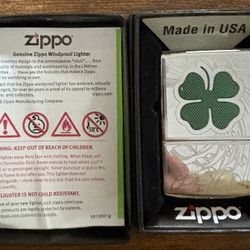 Zippo Lighter Lucky 4 Leaf Clover