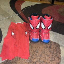 Spider-Man Boot (10 Toddler) And Long Sleeve Tshirt 4/5 $10