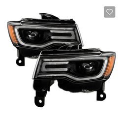 2019 Keep Grand Cherokee Black Projector Set Of Headlights LED