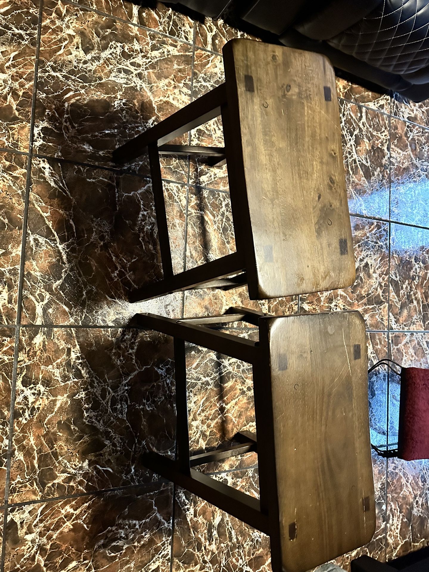 Set of 2 Wooden Bar Stools / Counter Stools — $40 OBO