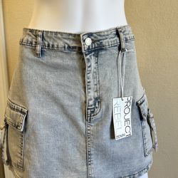 Project Rebel Denim Skirt XL – New Stylish Jean Skirt