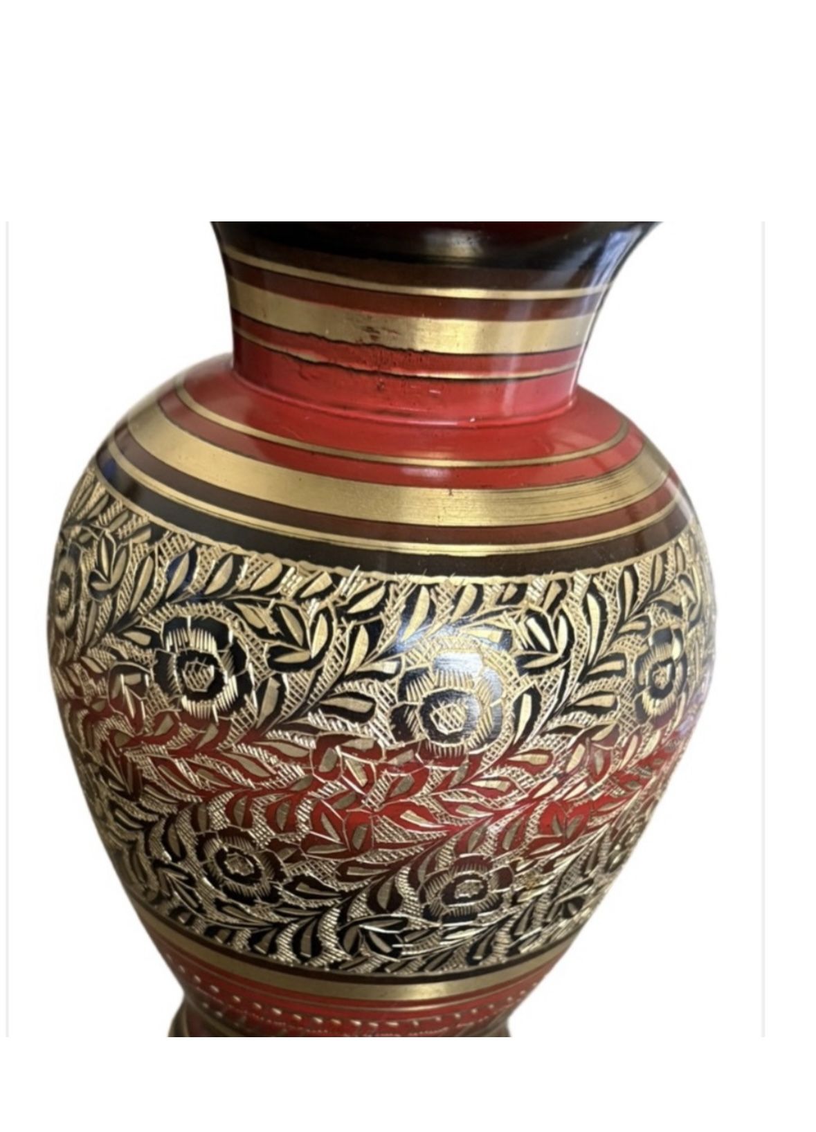 Meenacari Brass Vase