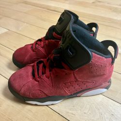 Air Jordan 6 Retro Kids Toro Bravo Red Shoes Size 12c Chicago Bulls Basketball 
