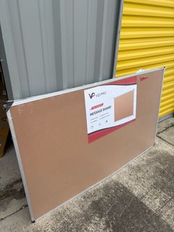 VIZ-PRO Wall-Mounted Cork Message Board
