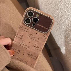 Cute Cartoon Dachshund Phone 16 PRO Case 🐶🤎