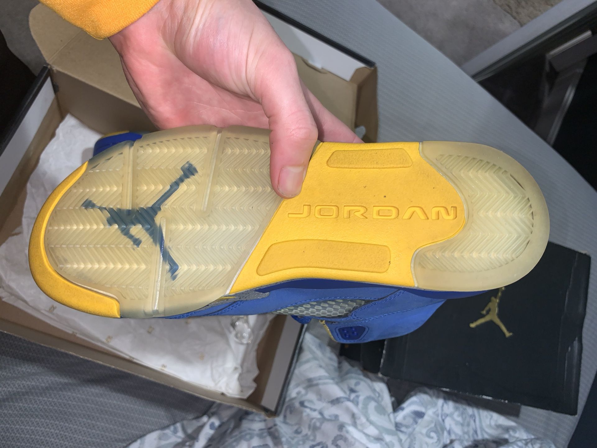 Jordan 5 Laney Size 7y