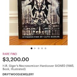 HR Giger Signed Book Necromicon.