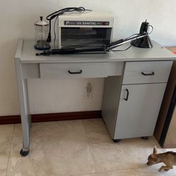 Manicure Table And Lamp And  Also Sterilizing U