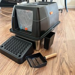 Stainless Steel Cat Litter Box – Enclosed – Extra Large