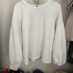 white shein sweater
