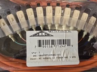 Fiber SC Pigtail X12