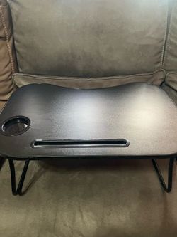 Black Lap Desk with Cup Holder