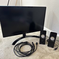 LG Monitor 24" IPS LED 4K UHD with Speakers