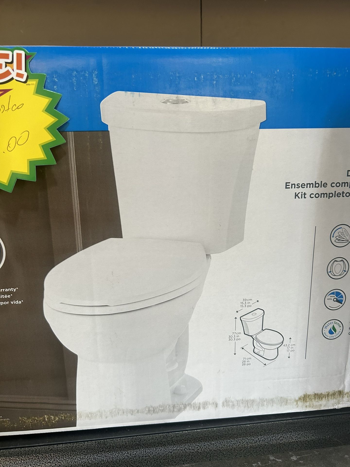 Gerber Wrightwood Two-Piece Elongated Toilet - NEW