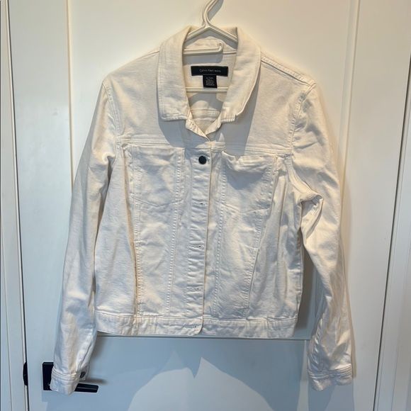 Calvin Klein Women's White Denim Jacket