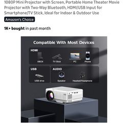 Projector with Amazon FireTV Stick