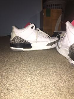 White cement jordan 3 Sz 13.5