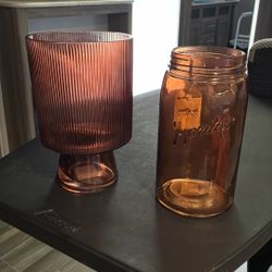 Amber Colored Vases