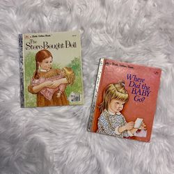 Lot of TWO Vintage Little Golden Children’s Books