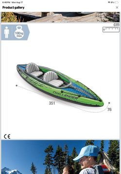 INTEX Challenger Inflatable Kayak Series: Includes Deluxe 86in Kayak Paddles and High-Output Pump – SuperStrong PVC – Adjustable Seat with Backrest – 