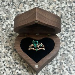 14k Rose Gold Bridal Set With Box