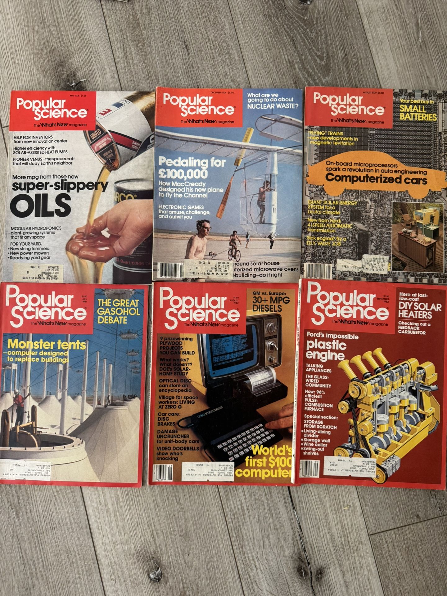 Vintage Popular Science Magazines – Lot of 6 (1979–1981) – Retro Tech History!