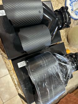 Pair of dual carbon fiber exhaust tips