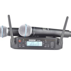 Shure GLXD4 -2 Channel 2-microphones Beta58. Digital Wireless Receiver Automatic Frequency 
