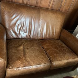 Real Leather Sofa 