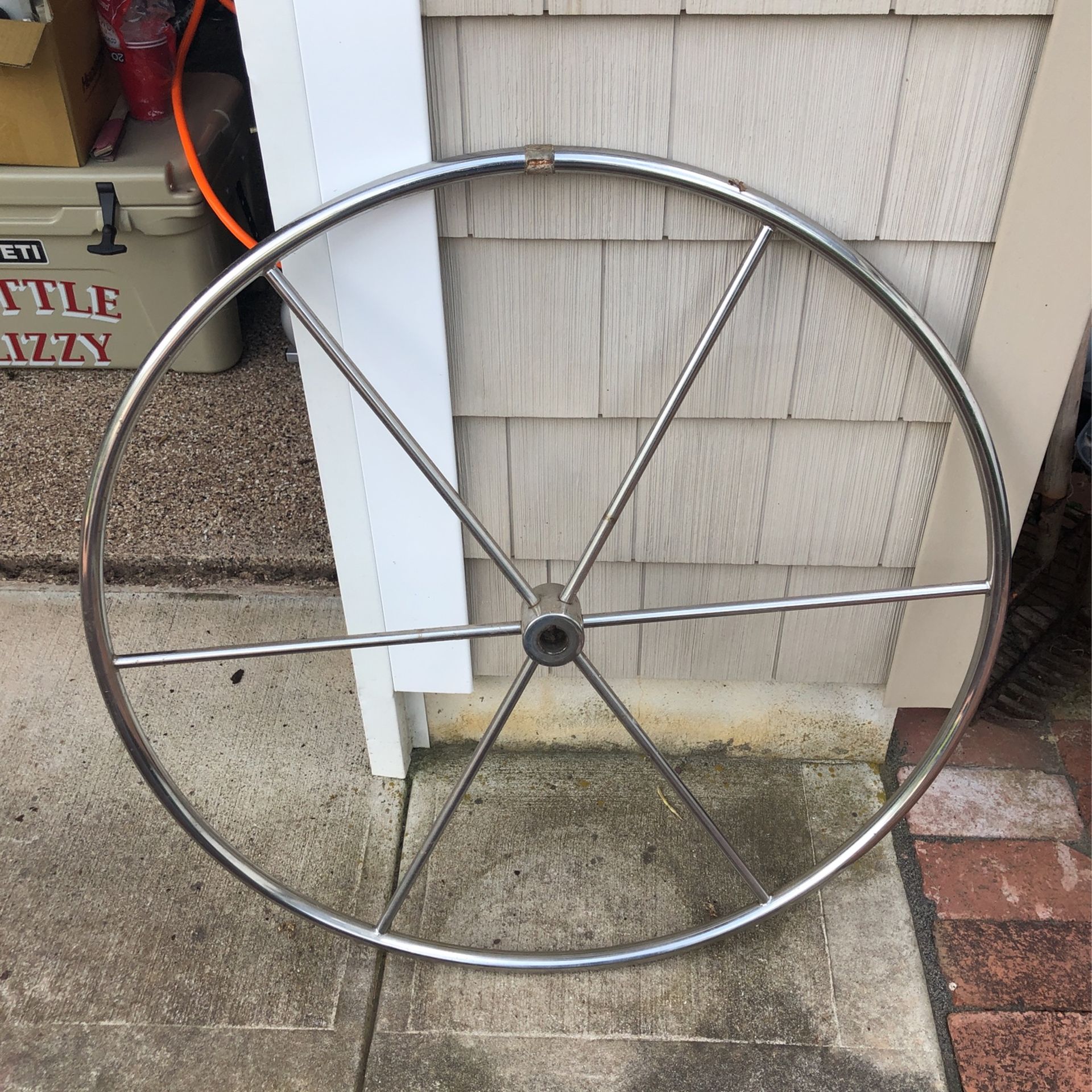 Sailboat Wheel 33”x1” A Steal! Can Be Used For Decoration