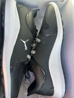 Puma Men’s Golf Shoe Sz. 10.5 IGNITE FASTEN8 black-silver-white