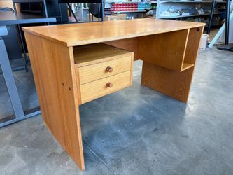 DOMINO MOBLER Vintage Mid-Century Modern Danish Teak 2 Drawer Writing Desk