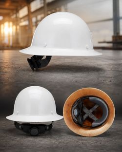 MSA hard hat white full brim