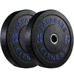 BRAND NEW 2x 45lbs Papababe Weight Plates, 2-Inch Weights Plates Set