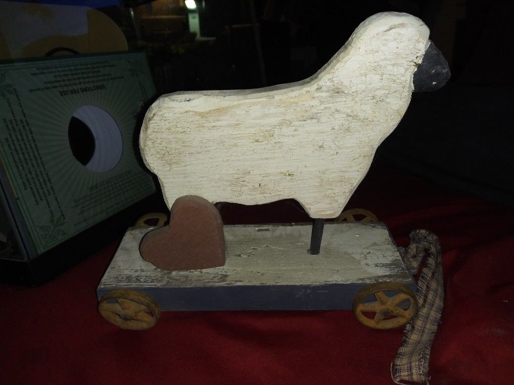 Sheep wood carving