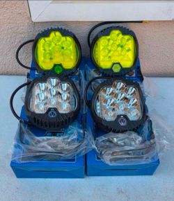 LED Light Pods Work Lights Luces Niebla Neblina Offroad 4x4 Todo Terreno Focos Chevy Gmc Ford Toyota