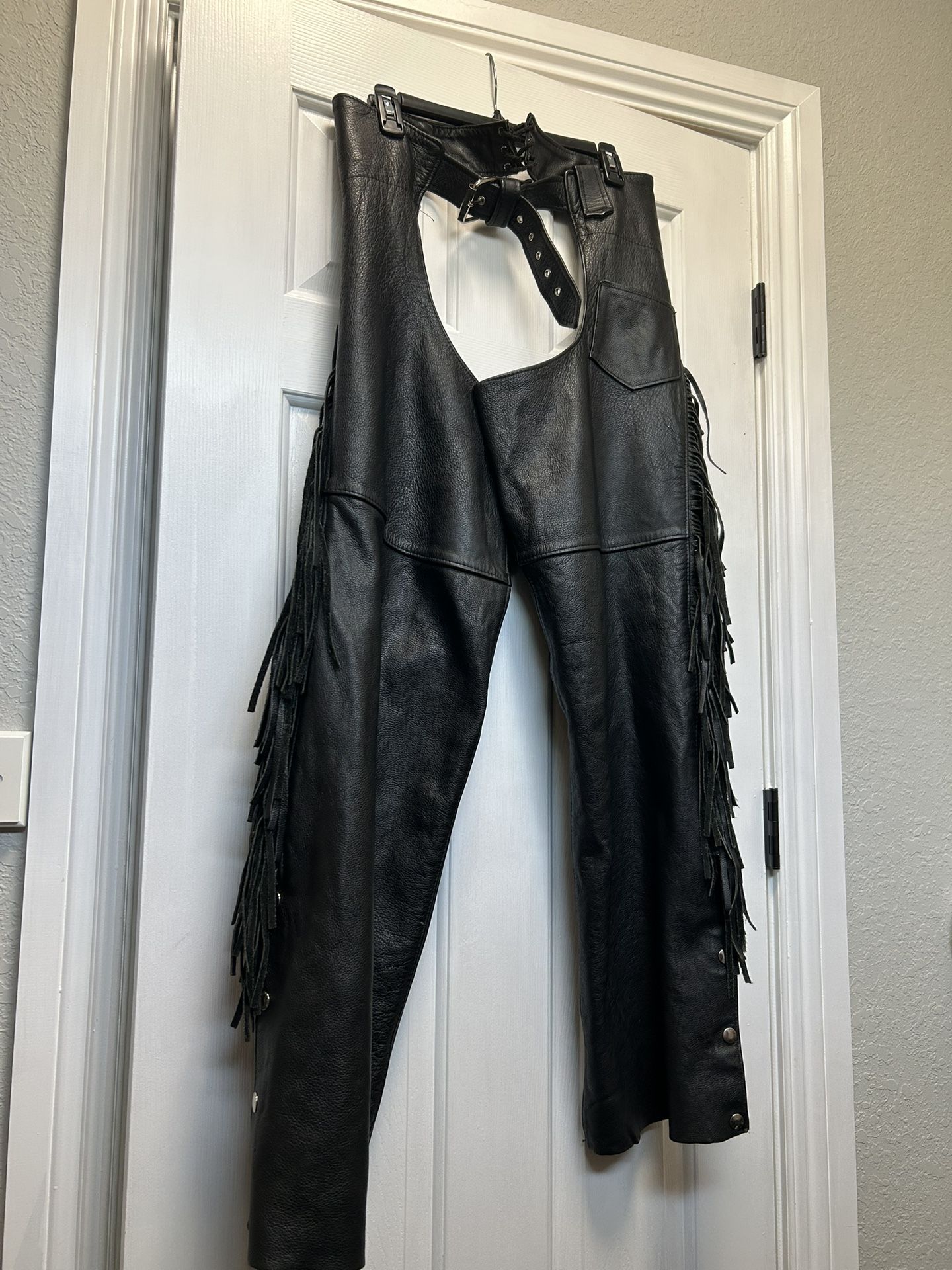 Leather Chaps With Fringe