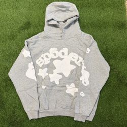 Sp5der Hoodie Grey Web Medium New