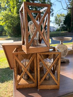 Wooden lanterns