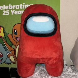 Giant Large Red Among Us Plush 24 inch Toy Toikido Innersloth