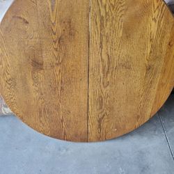 Antiques Kitchen Table Enlarges w/ 2 Expanding Inserts + 4 Chairs