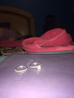 Size 8.5 or 9 sterling silver wedding set