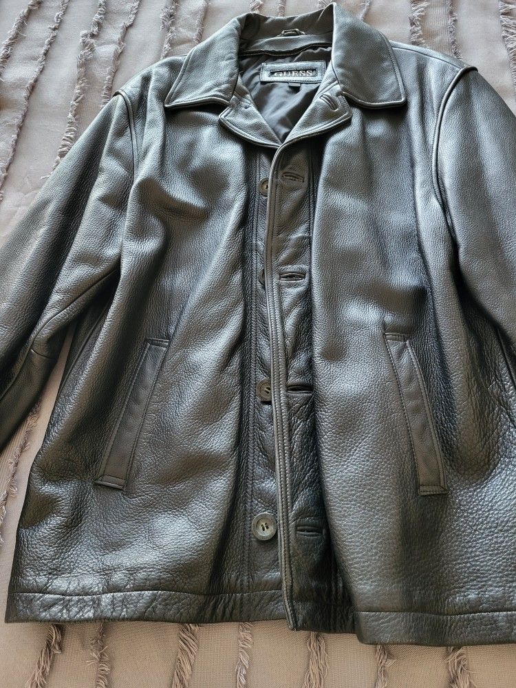 Men's Leather Car Coat/Jacket