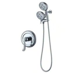 ELLO&ALLO Single-Handle 24-Spray Shower Faucet and Handheld Shower System with 5 in. Shower Head in Chrome (Valve Included)